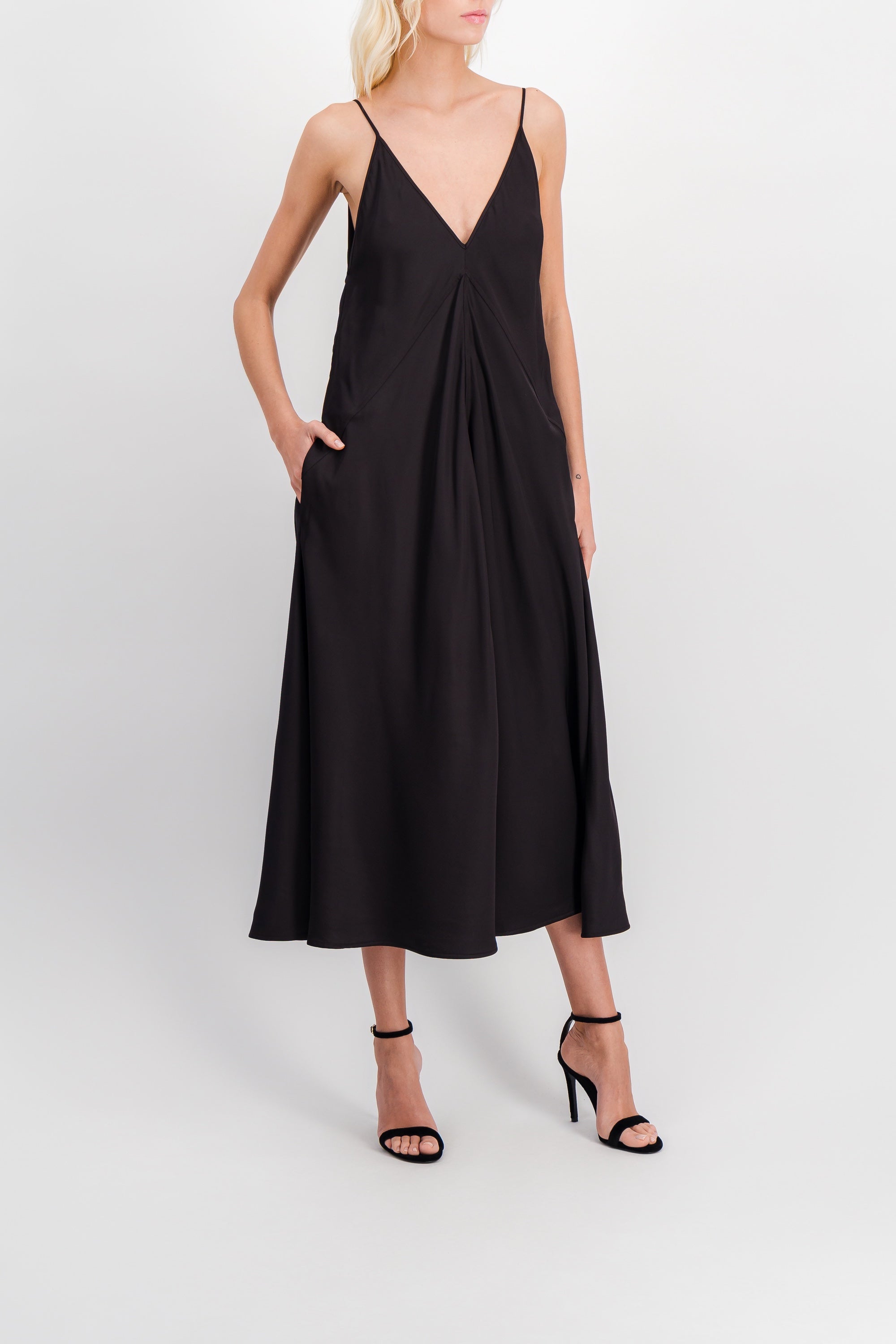 Jil Sander - Fluide viscose twill midi slip dress