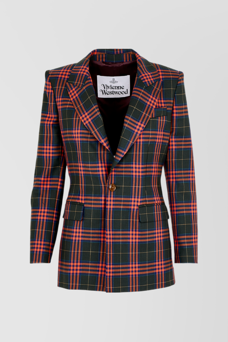Vivienne Westwood - Red check v-neck tailoring blazer