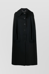 Long wool cape coat