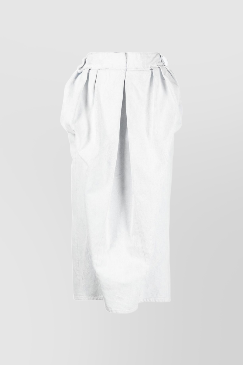 Maison Margiela - Draped white denim pencil skirt