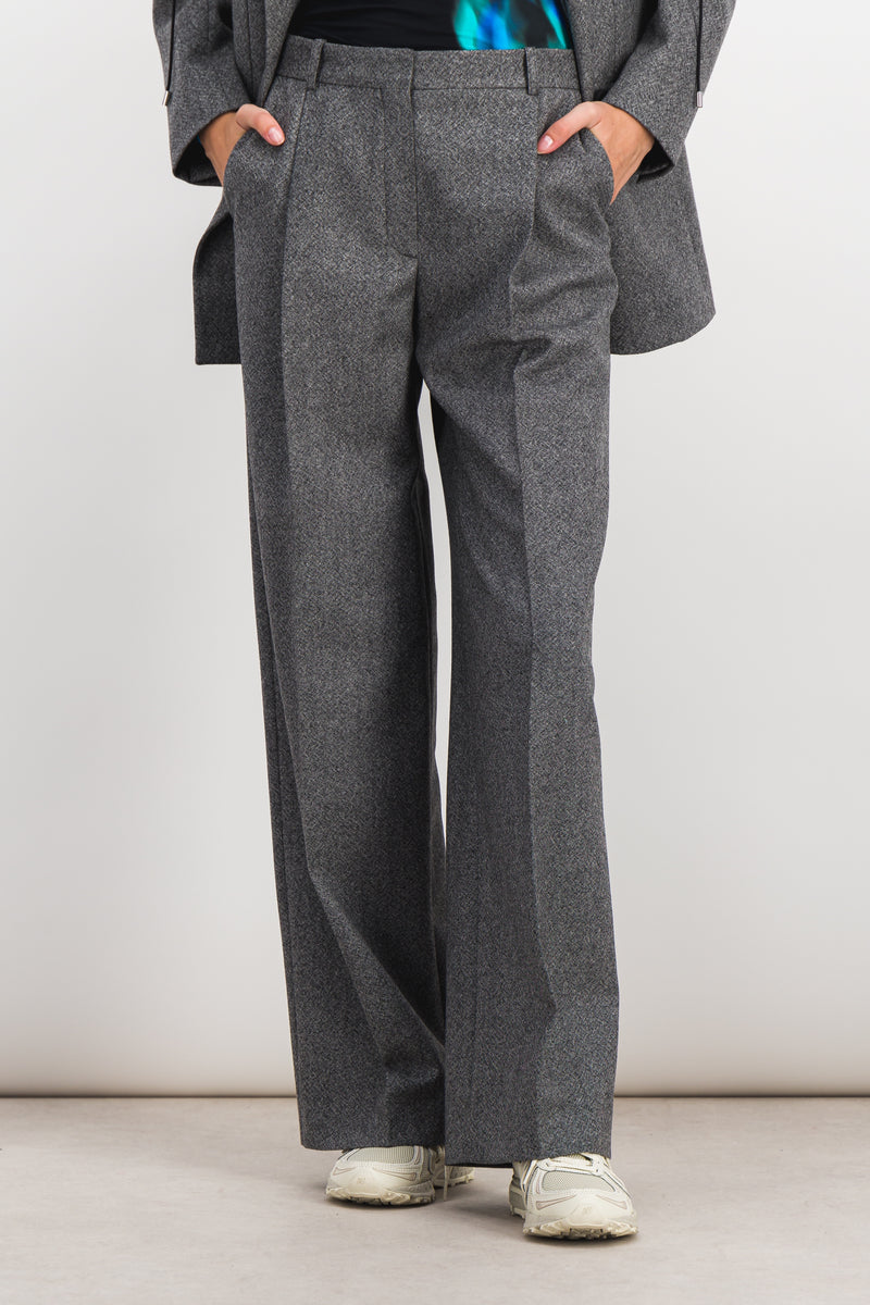Nina Ricci - Wide leg speckled wool pants