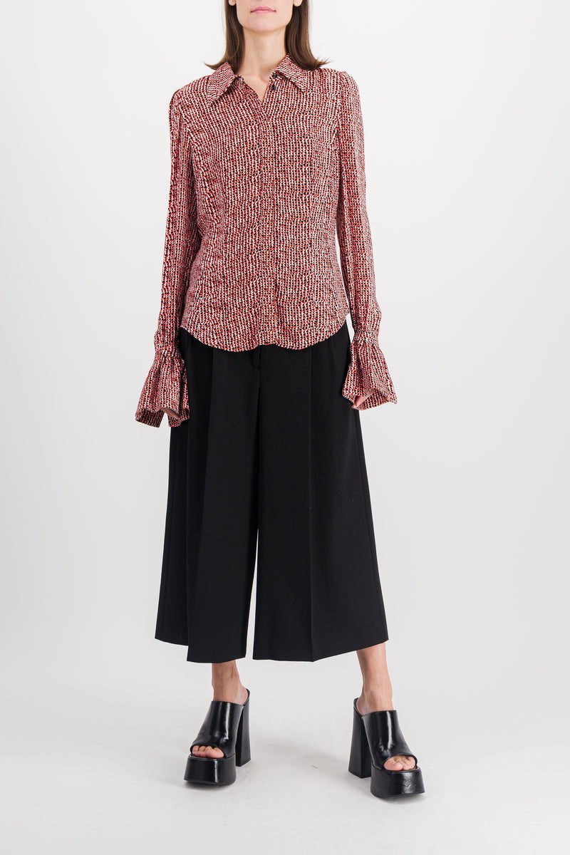 Marni - Cropped wide leg pants with pinces