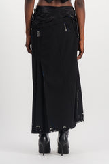 Asymmetric embellished skirt