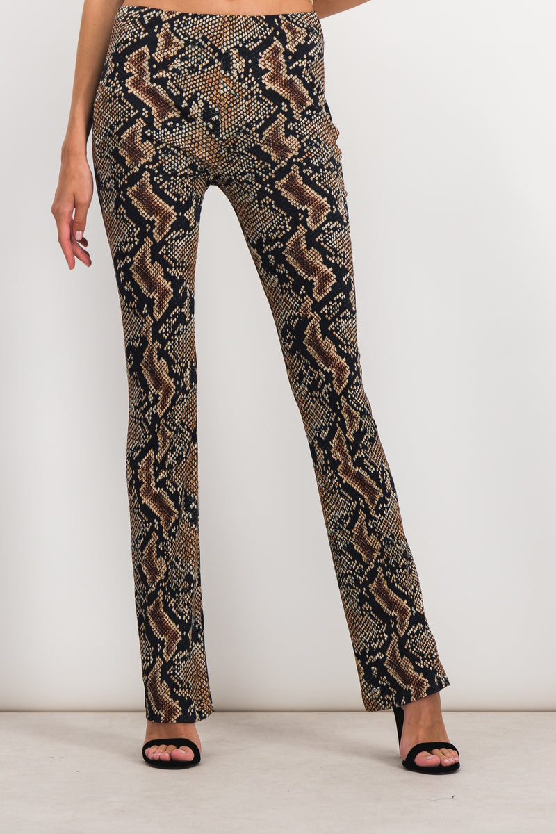 Atlein - Snake print slim straight leg pants
