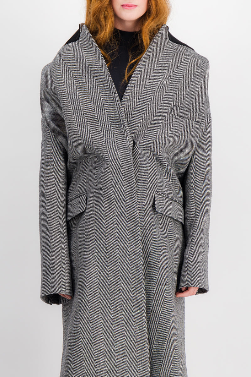 Coperni - Hooded double breasted coat