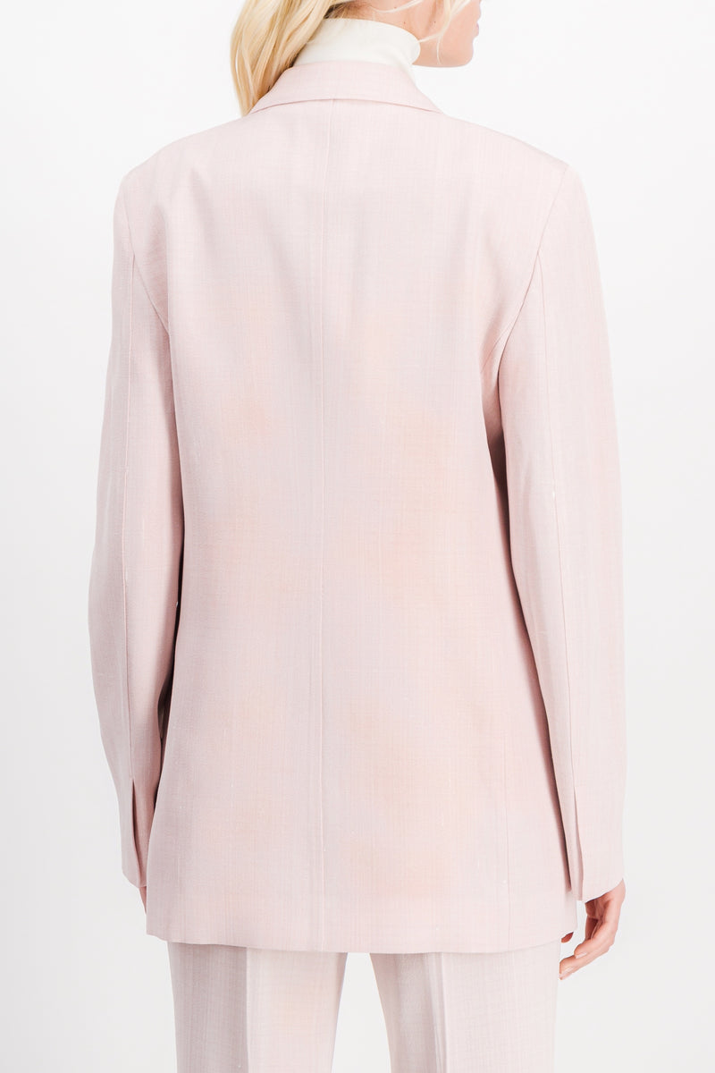 Jil Sander - Double breasted fluid silk and viscose tailoring jacket