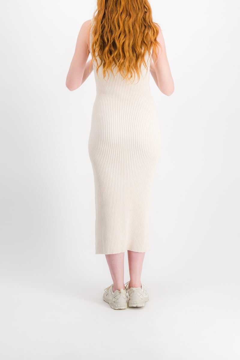 Jil Sander - Knitted A-line maxi dress with zipped front