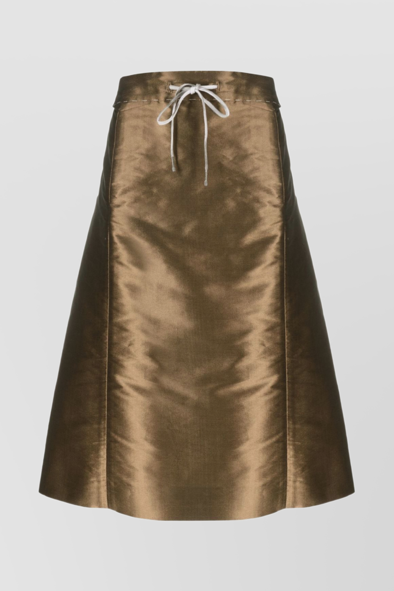 Maison Margiela - Shiny straight midi skirt