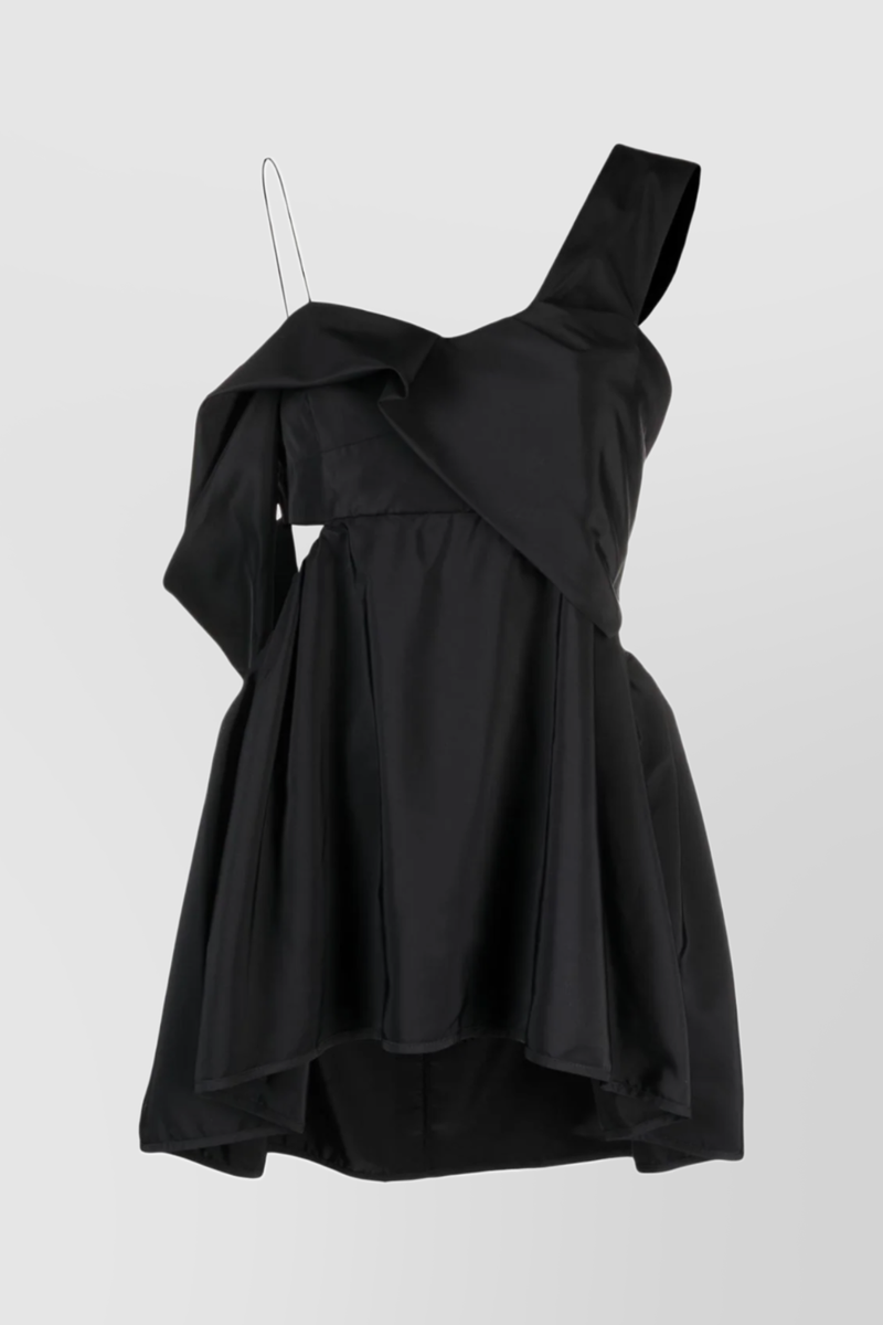 Cecilie Bahnsen - Asymetric draped recycled faille top