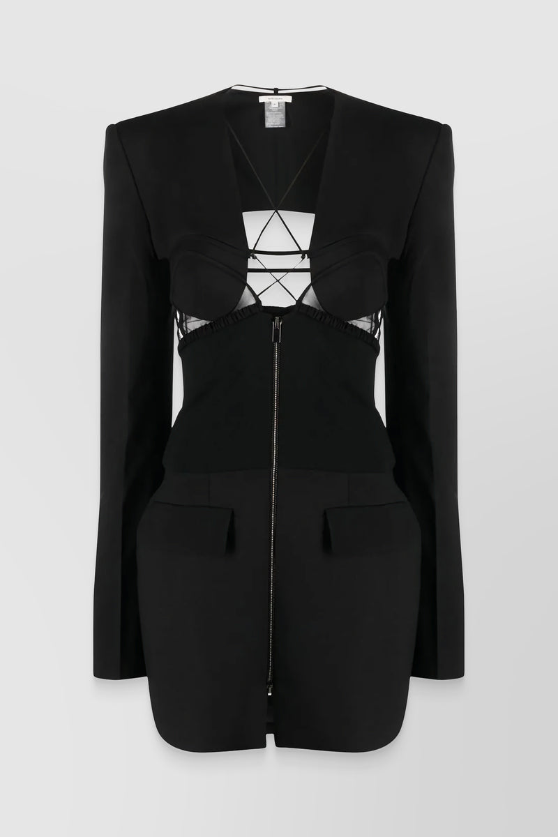 Nensi Dojaka - Hybrid tailoring jacket with bra detail