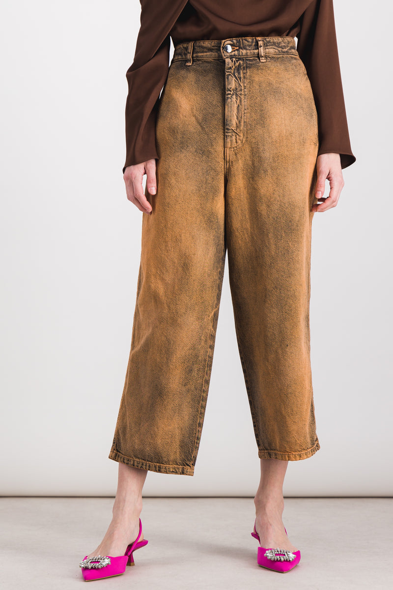 Marni - Marble dyed cropped boyfriend jeans