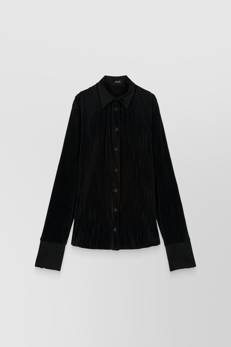 Atlein - Pleated recycled jersey satin shirt