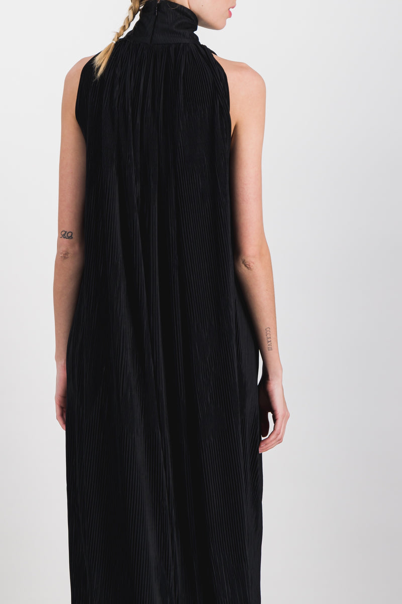 Atlein - Pleated recycled jersey halterneck maxi dress