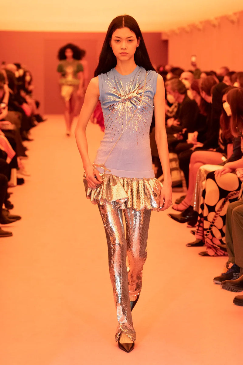 Paco Rabanne - Embroidered sequins flared pants