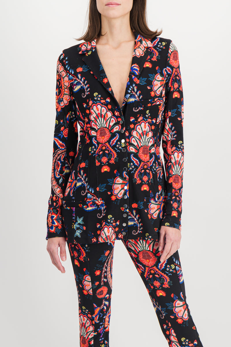 Paco Rabanne - Paisley printed fitted tailoring blazer