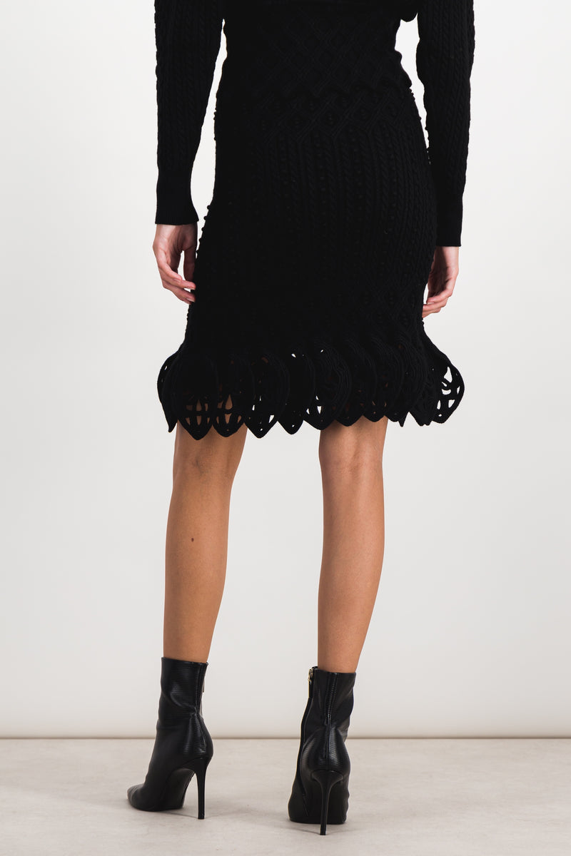 Paco Rabanne - 3D cable knit mini skirt