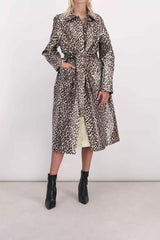 Printed leopard sporty coat