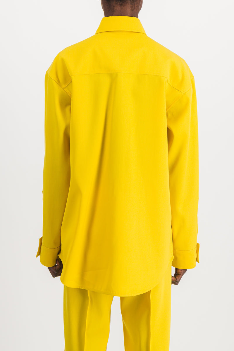 Jil Sander - Sunflower loose wool gabardine shirt with breast patch pockets