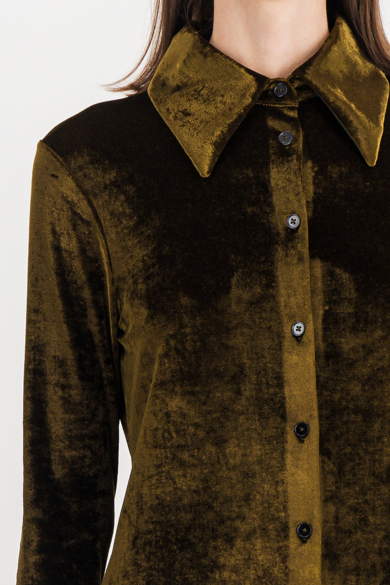 Jil Sander - Classic loose velvet shirt