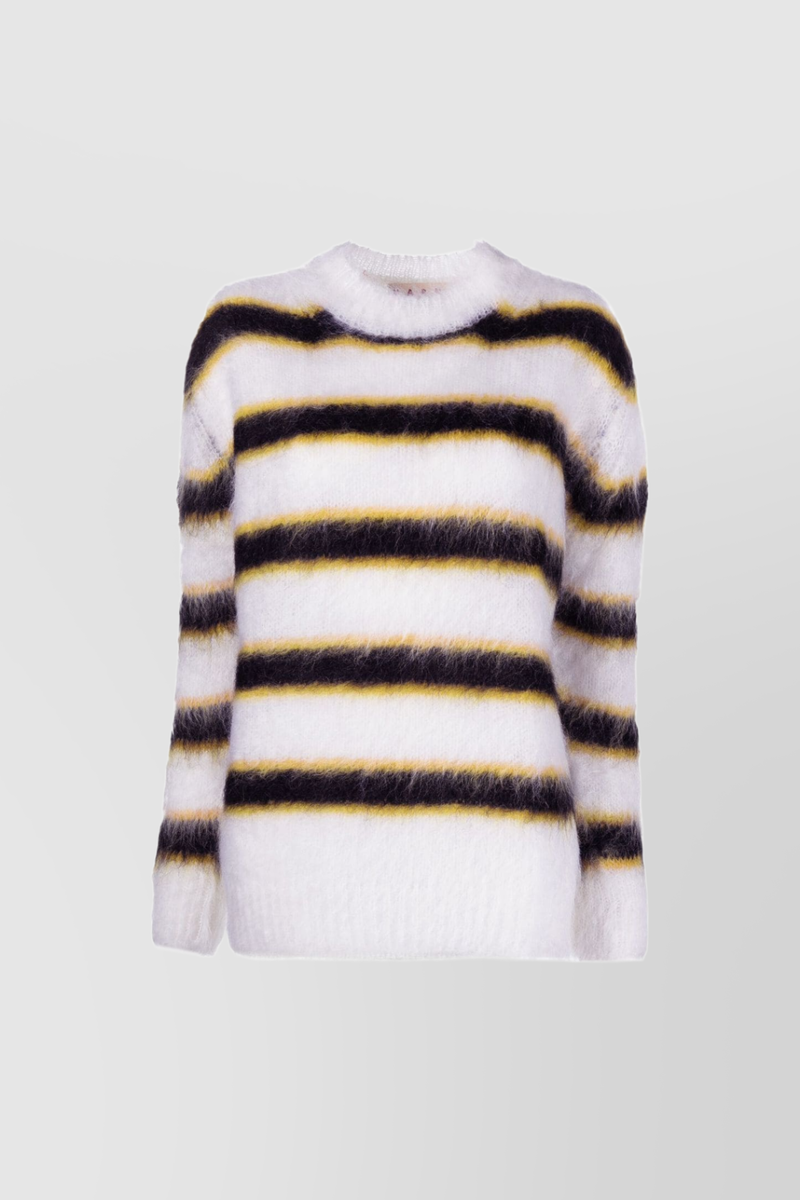 Marni - Striped crewneck mohair-wool sweater