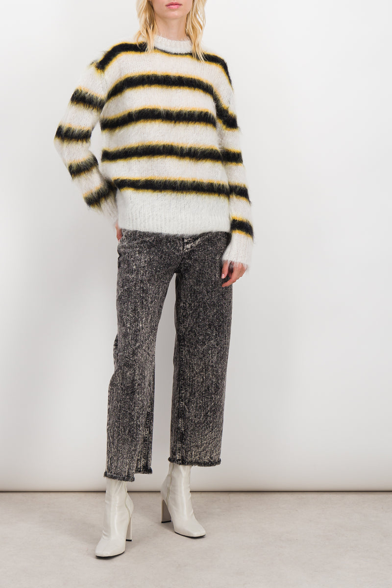Marni - Striped crewneck mohair-wool sweater