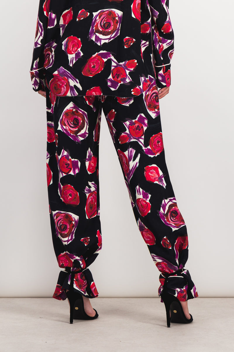 Marni - Drawstring flower printed pyjama pants