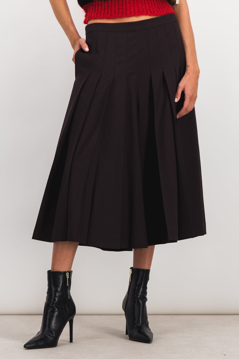 Marni - Cropped culotte virgin wool pants