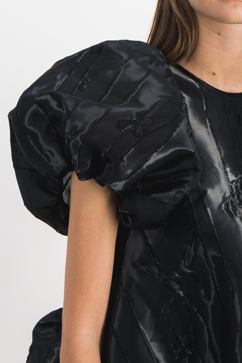 Cecilie Bahnsen - Shiny bustier dress with draped waist