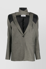 Dark grey cut-out tailored jacket
