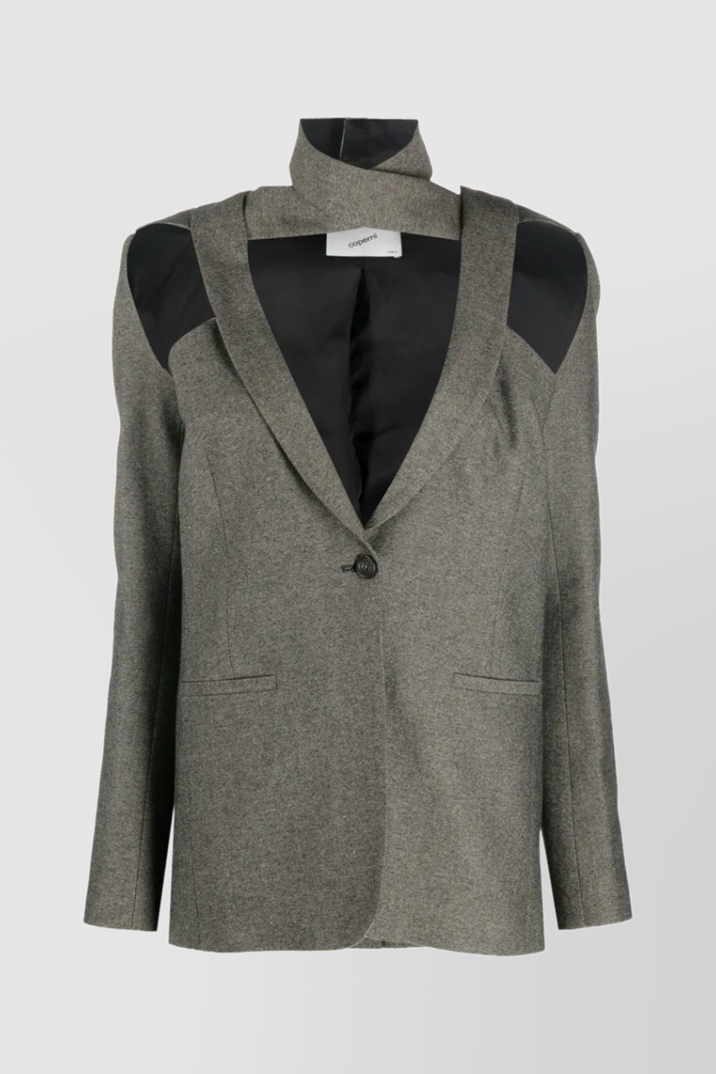 Coperni - Dark grey cut-out tailored jacket