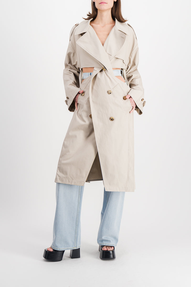 Coperni - Twisted cut-out trench coat